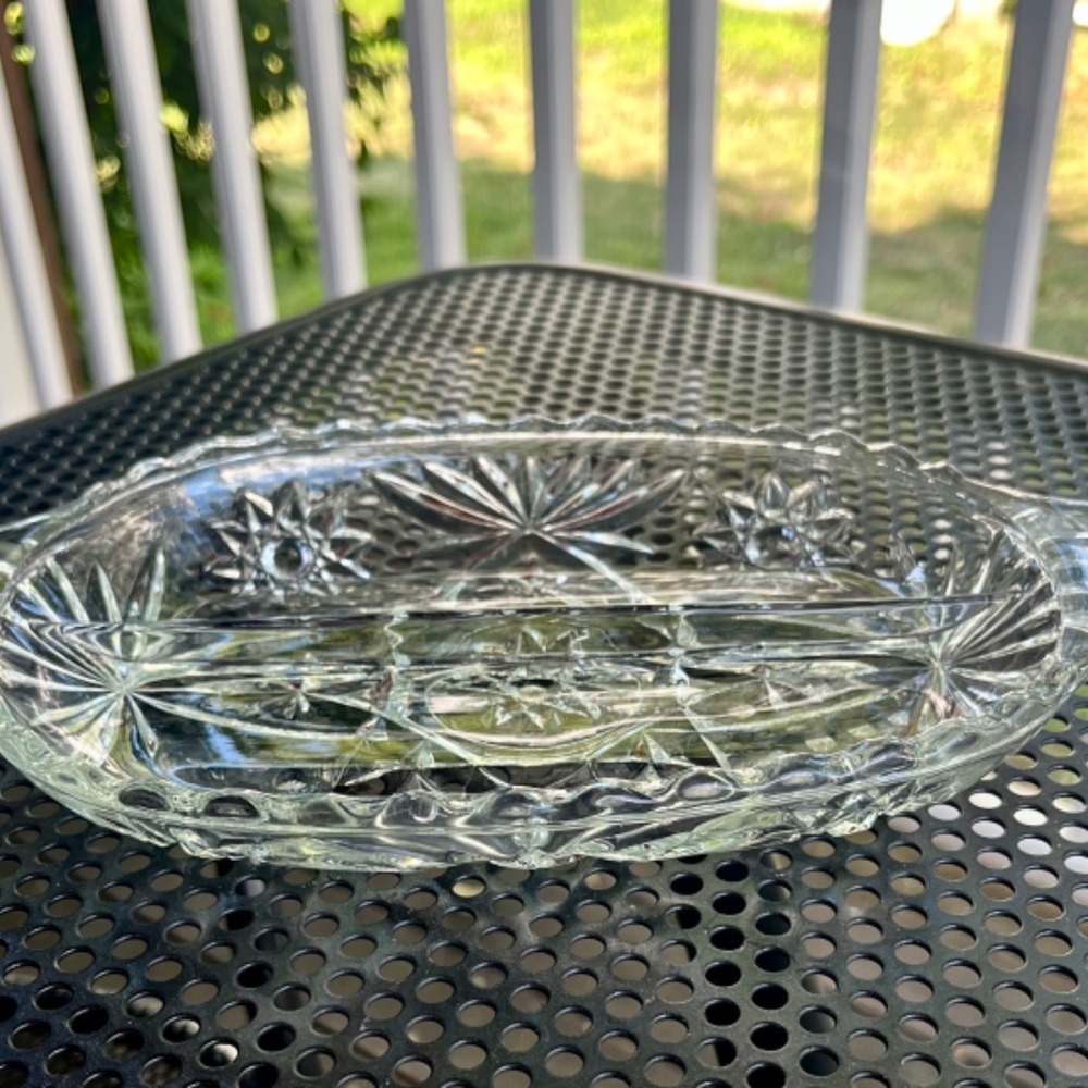 VINTAGE Anchor Hocking Star of David Relish Dish